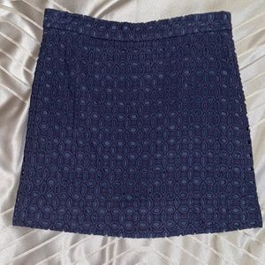 J. Crew navy eyelet miniskirt